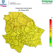 Temperatura mínima del día 09 de ago. del 2026