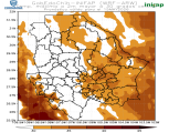 Temperatura máxima mayor a 30 °C. día 15
