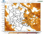 Temperatura máxima mayor a 30 °C. día 28